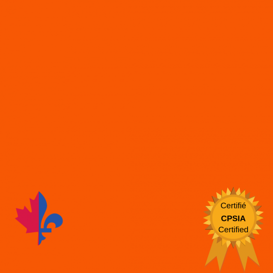 Pul uni orange - Fait au Québec